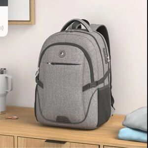 NWT Anti-Theft Laptop Backpack w/USB Port & Lock Fits 17” Laptop Travel, Work